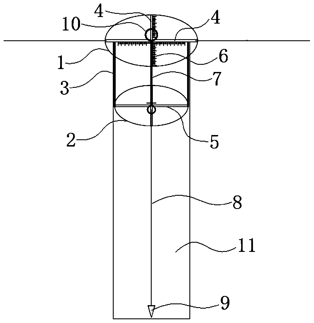 Pile hole perpendicularity detection tool and using method thereof