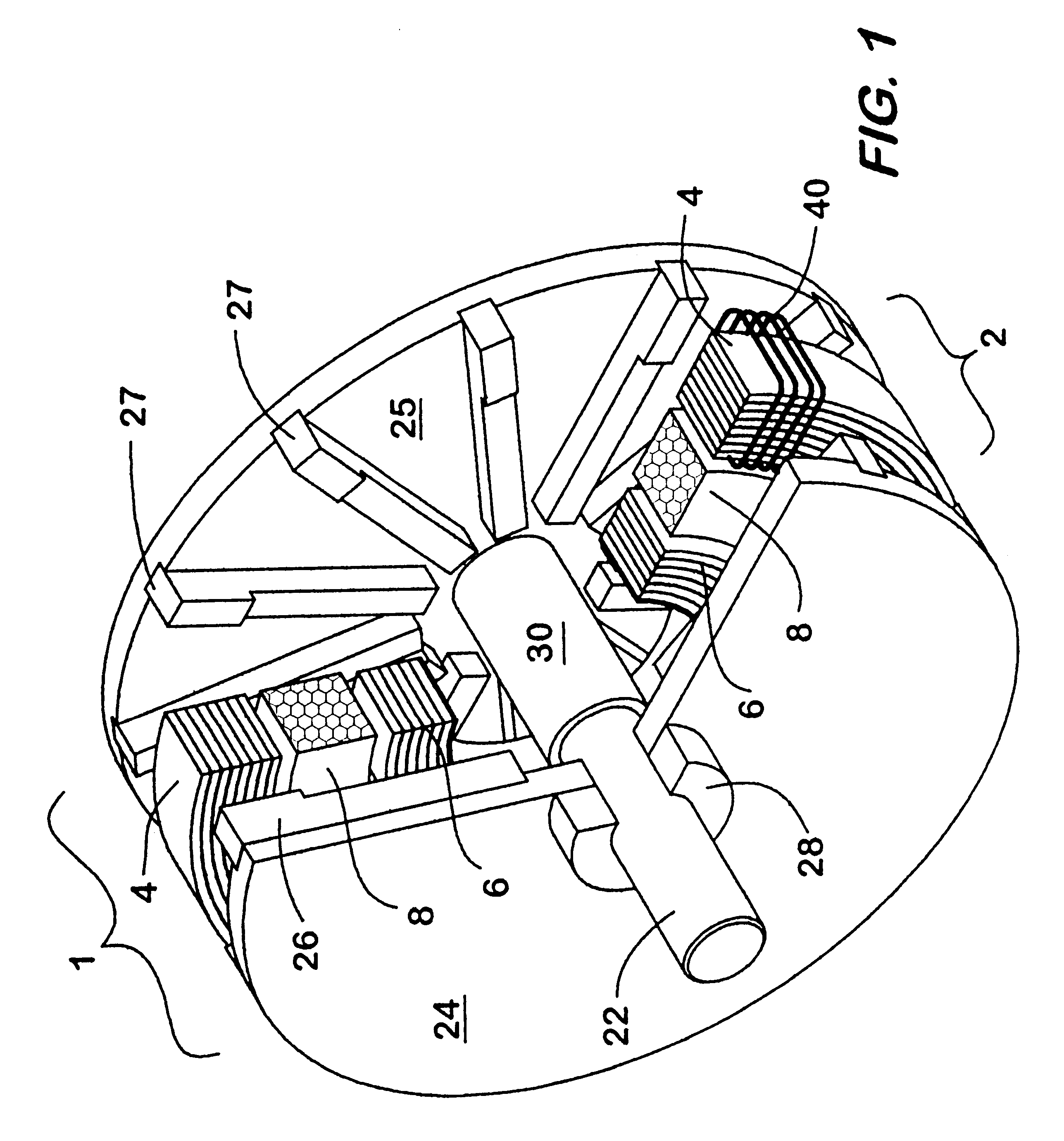 Low inductance electrical machine for flywheel energy storage