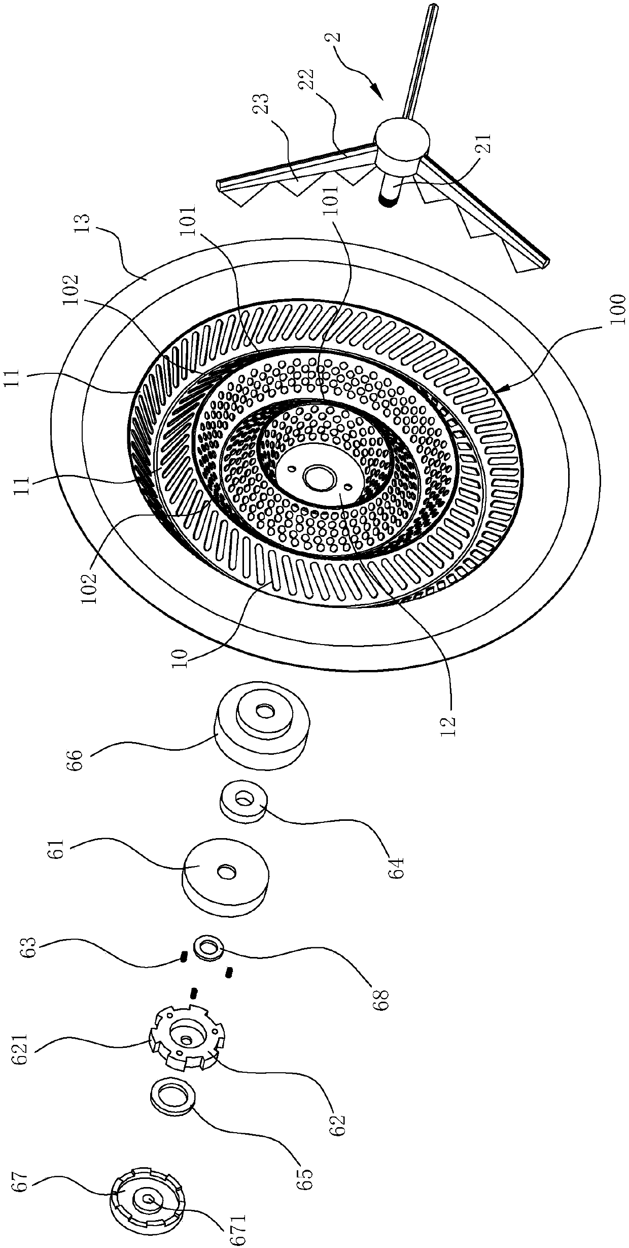 Fan and extractor hood applying same