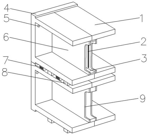 Combined type module ship and module connecting way thereof