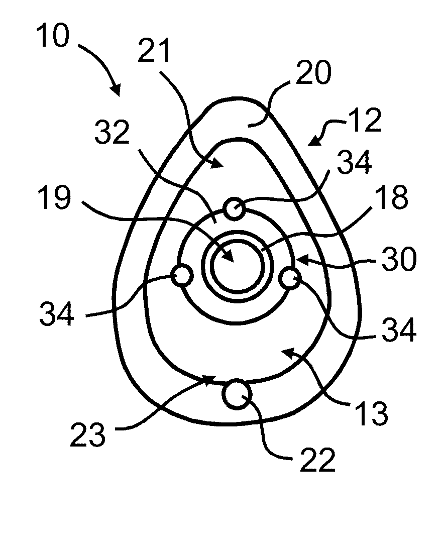 Nasal oxygen mask and breathing circuit assembly