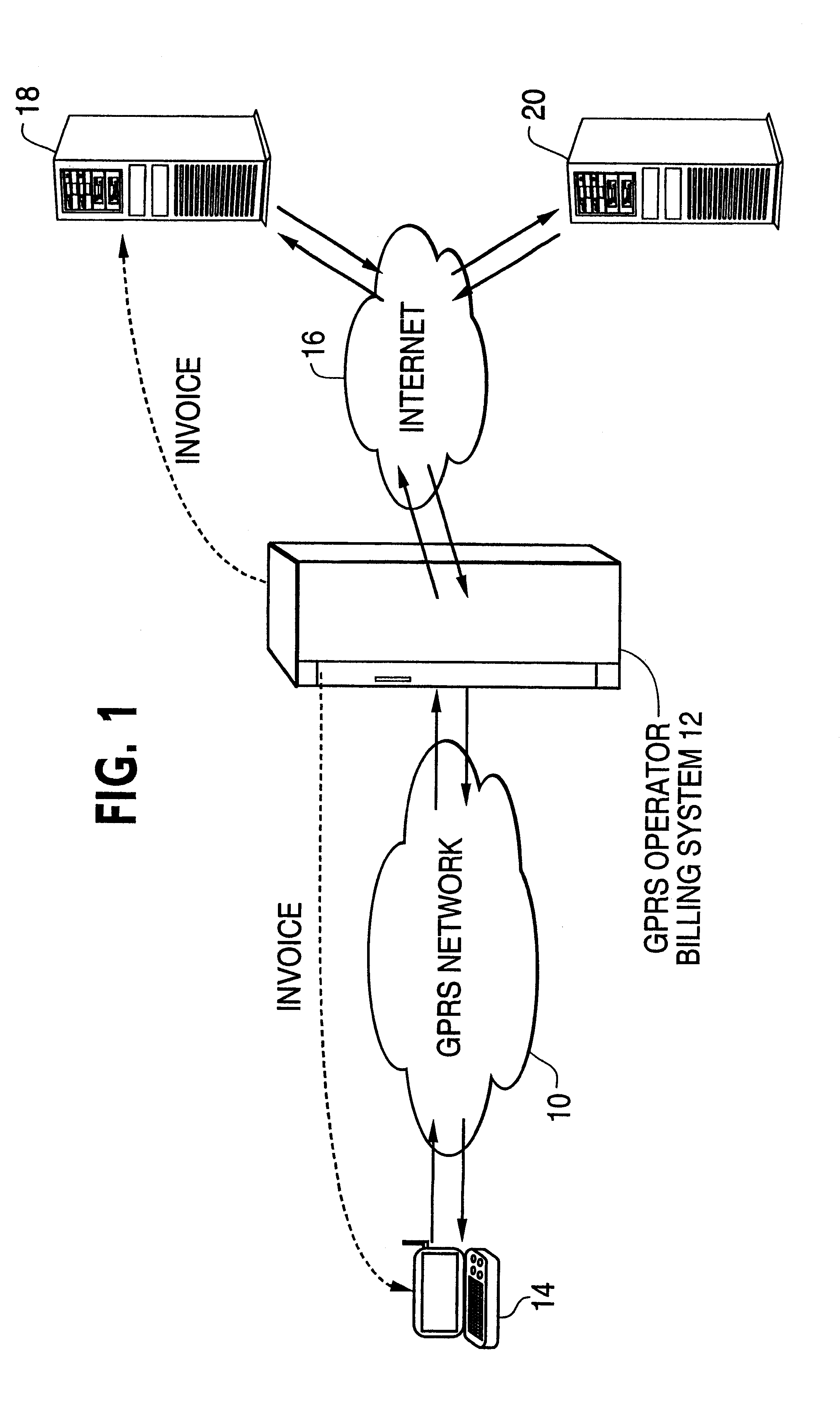 Host-sponsored data transmission billing system and method