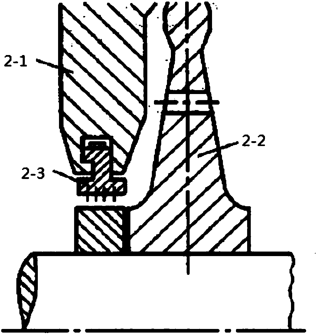 Method and device for adjusting steam turbine gas seal with jet auxiliary center support for damping vibration