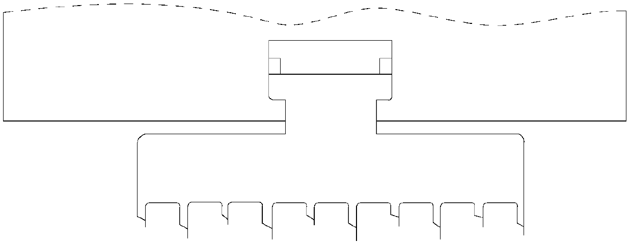 Method and device for adjusting steam turbine gas seal with jet auxiliary center support for damping vibration