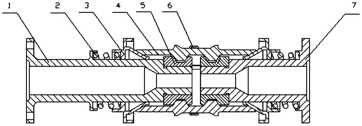 A low-impact self-separating rod type compression release device