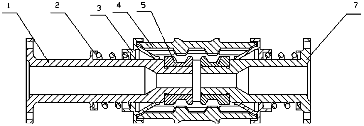 A low-impact self-separating rod type compression release device