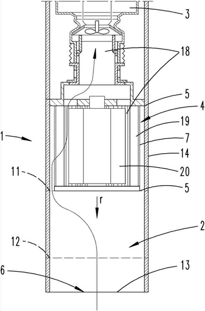 Vacuum cleaner, in particular a hand-held battery cleaner