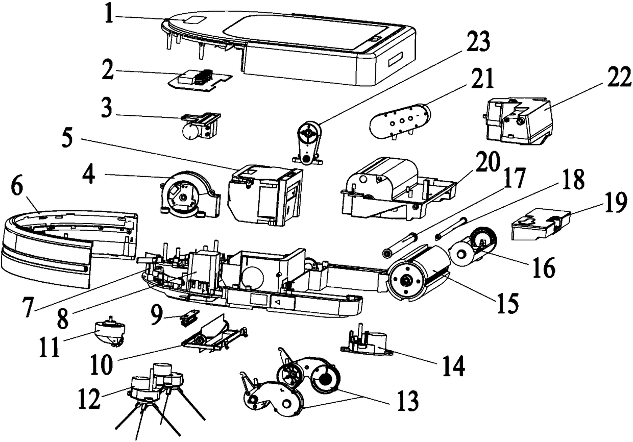 Mopping and sweeping integrated sweeping machine with self-cleaning function and sewage recovery function