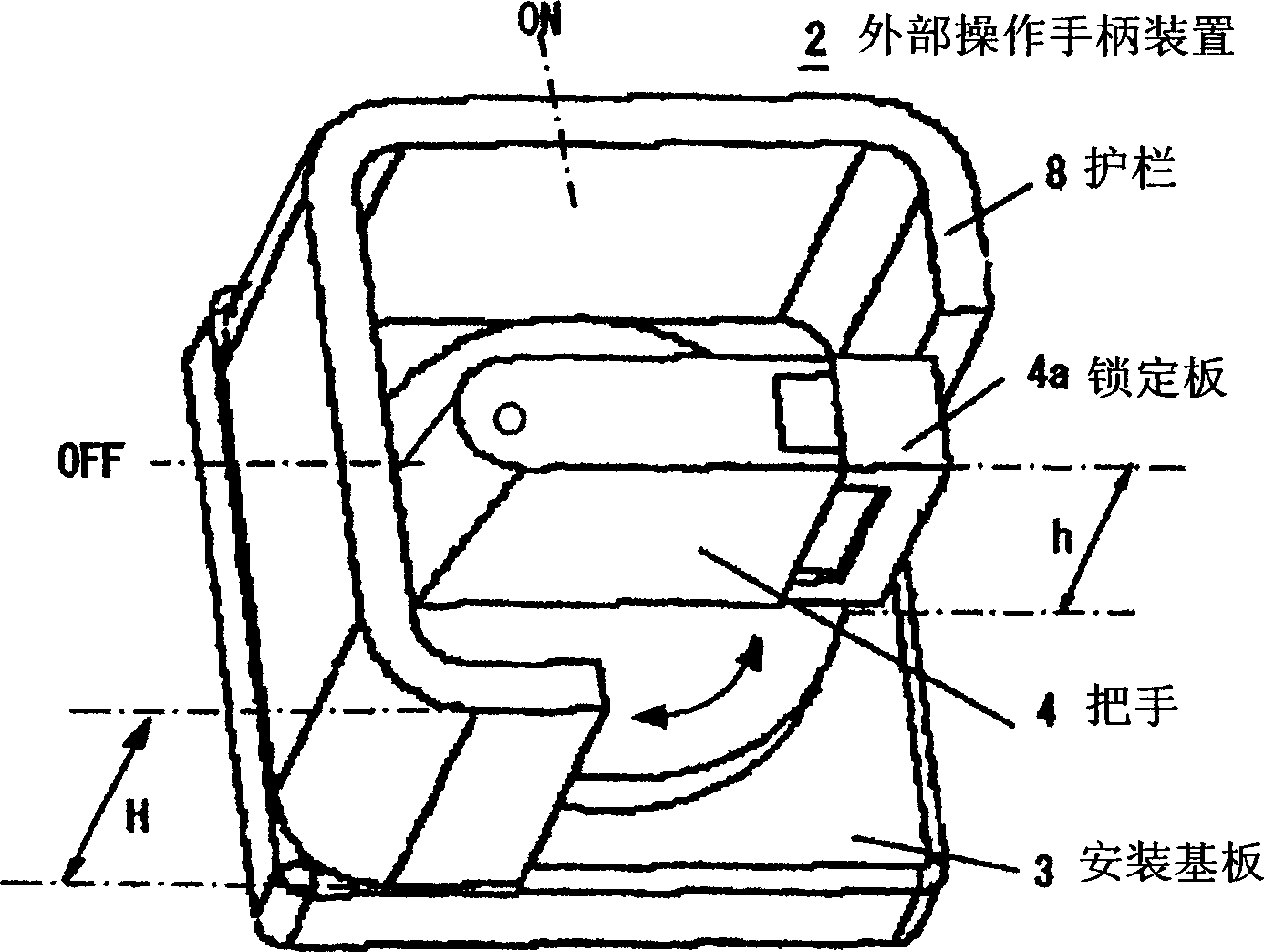 Handle device of circuit breaker