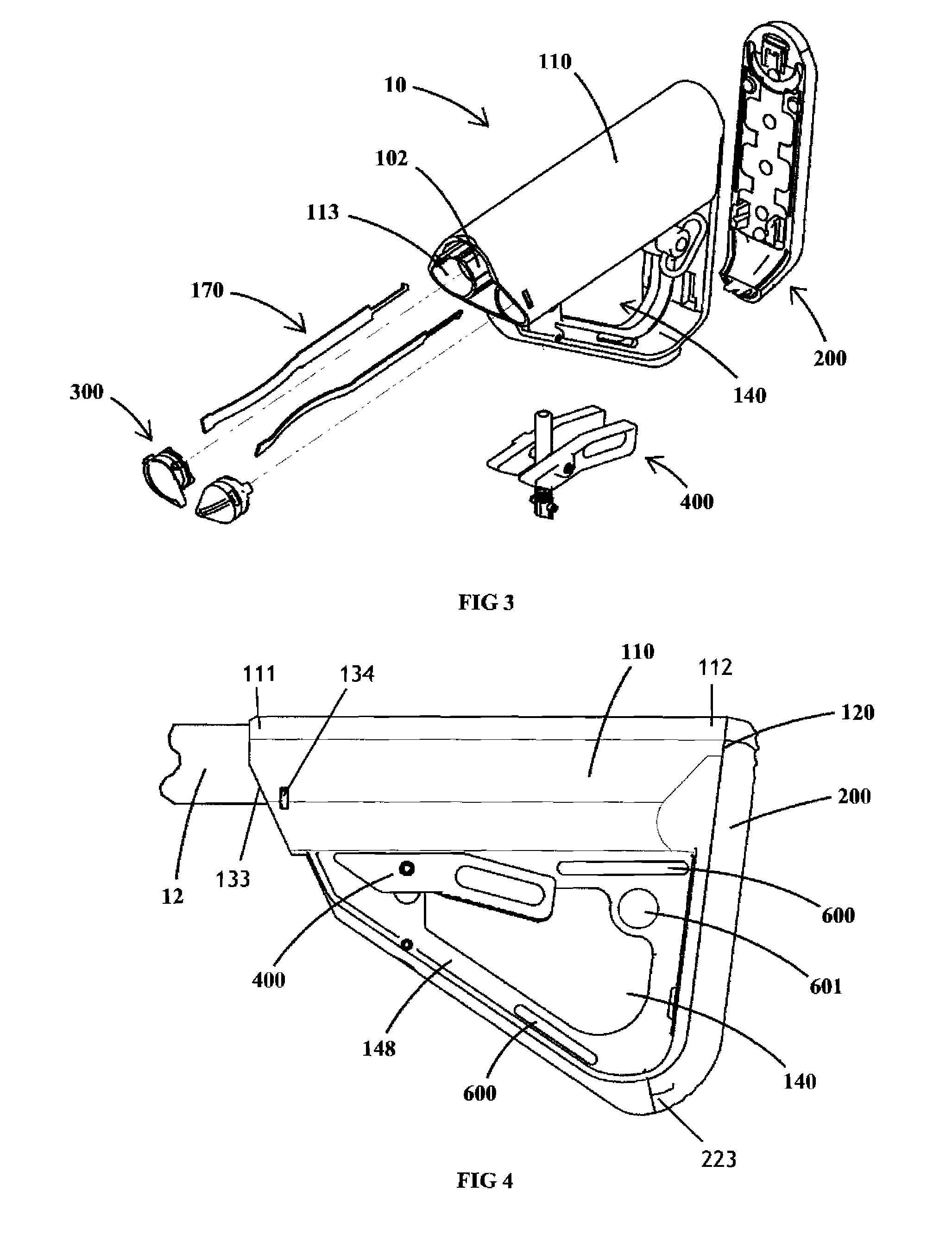 Tactical Butt Stock with Rounded Butt Plate