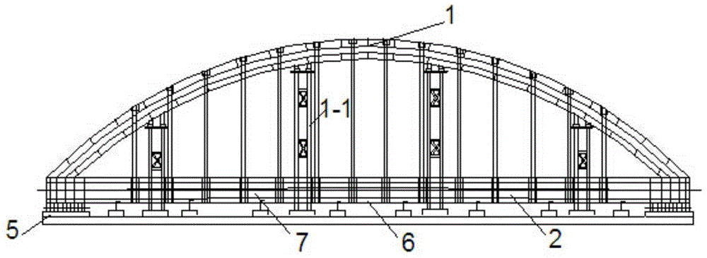 Through concrete-filled steel tube tied-arch bridge erection construction method