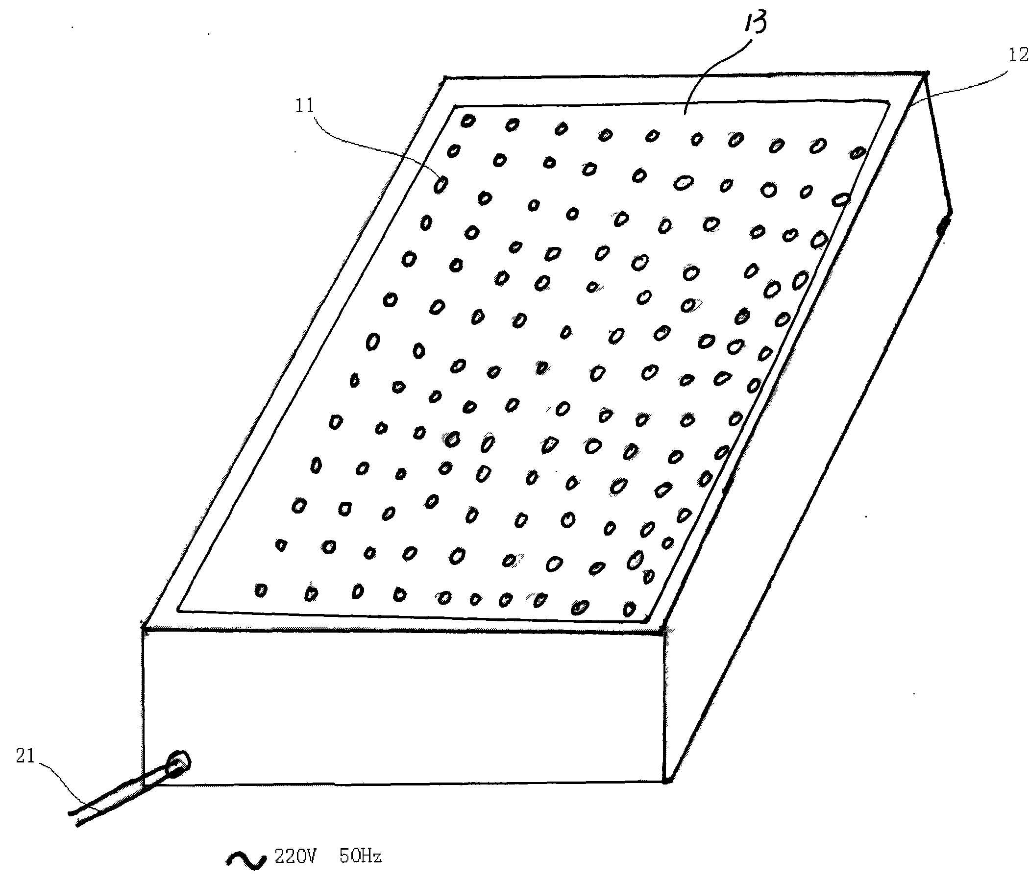 High-power illuminating device assembled by low-power LEDs (Light Emitting Diodes)