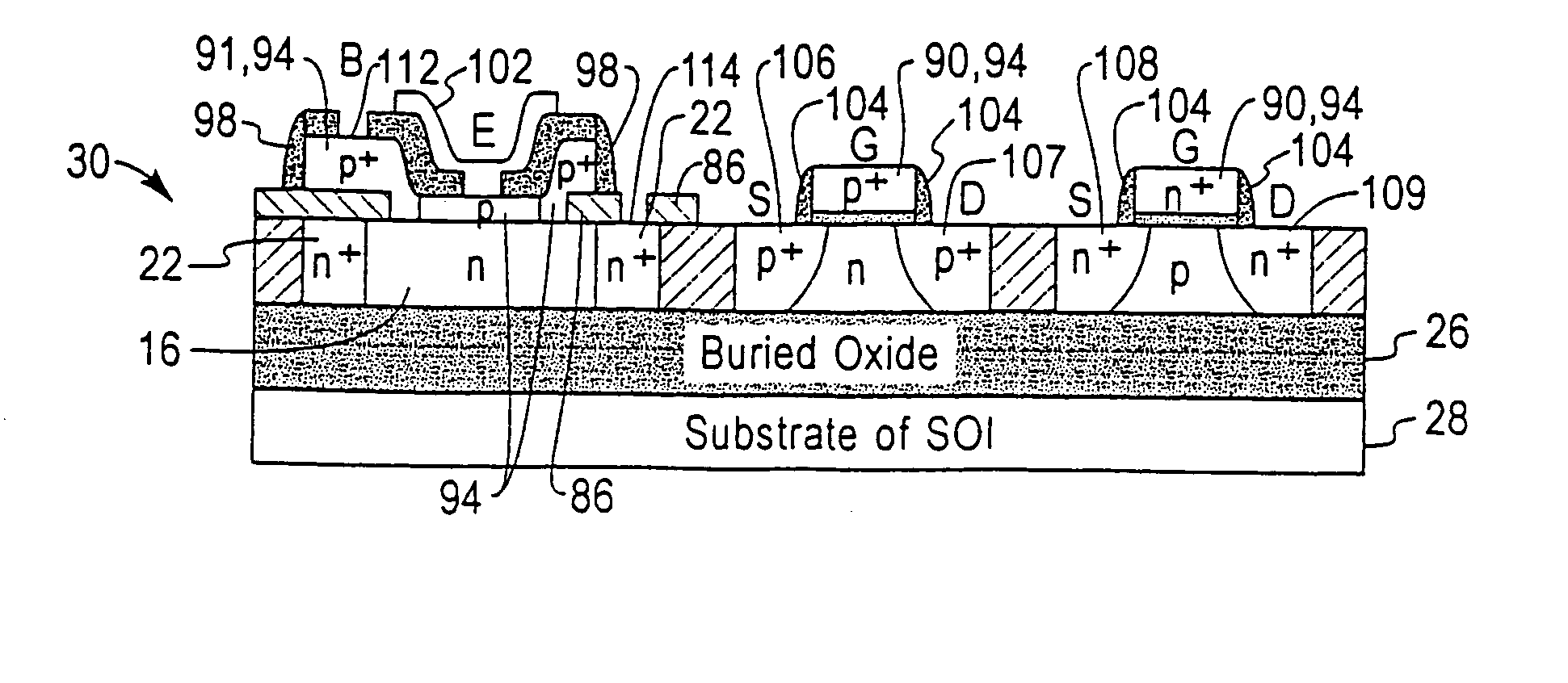 Fully-depleted-collector silicon-on-insulator (SOI) bipolar transistor useful alone or in SOI BiCMOS