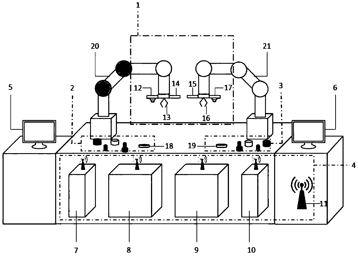 Off-line programming track generation method and two-robot-collaborative assembly system based on method