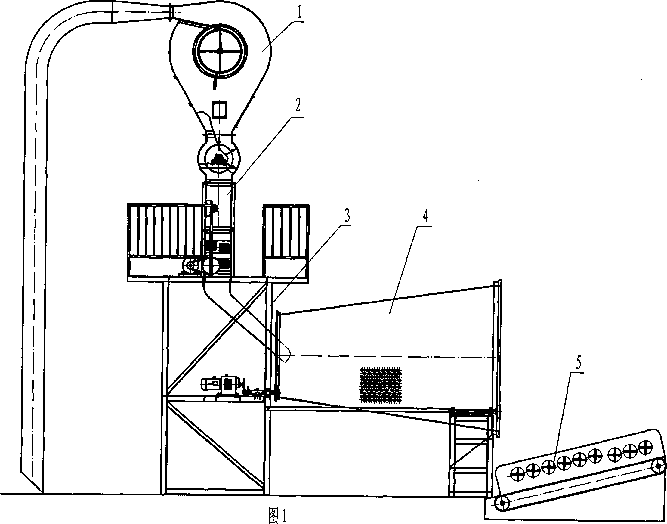 Seed cotton long-different fiber and deadlocked valvula cleaning machine