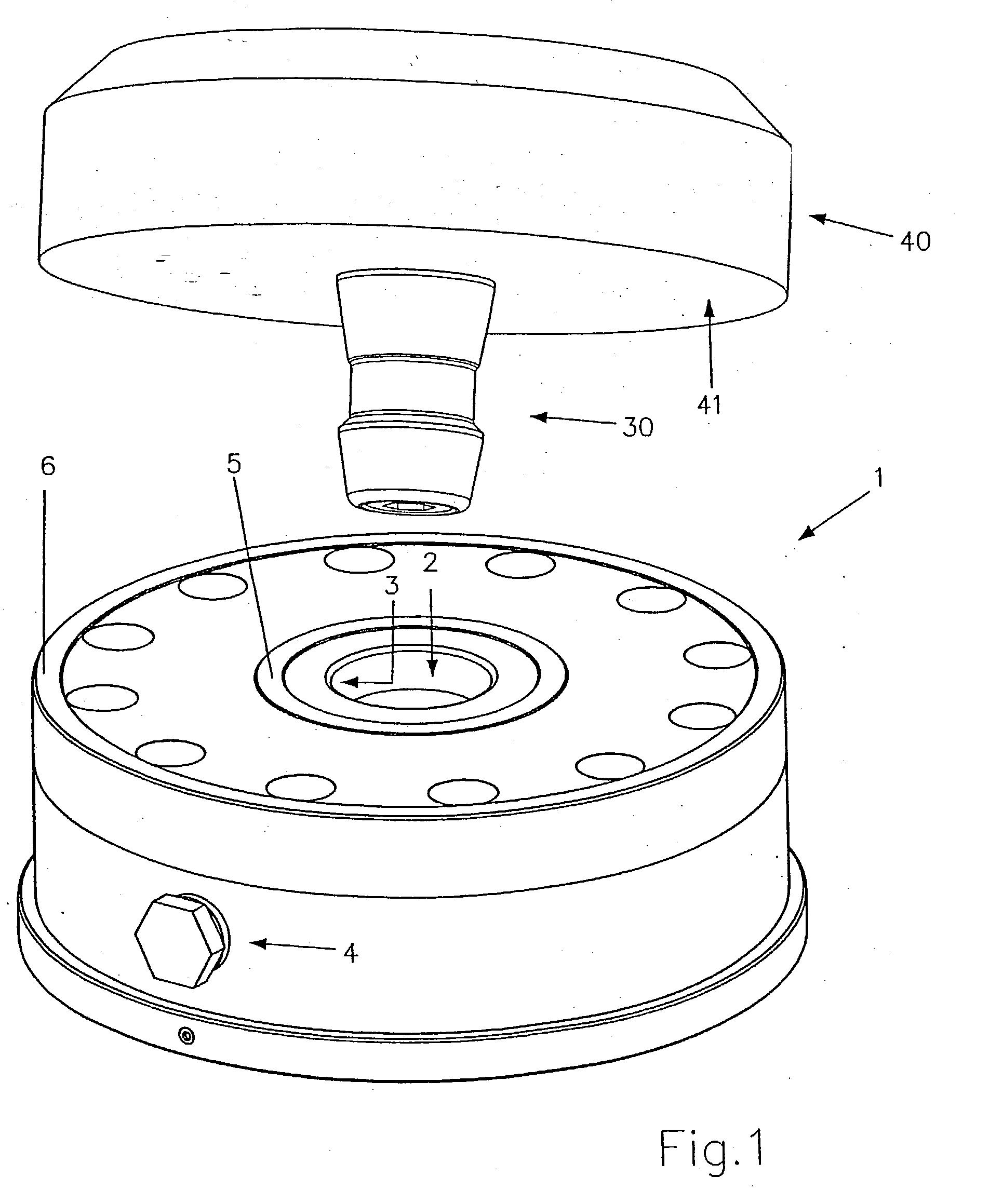 Clamping apparatus with a clamping chuck and a work piece carrier releasably connectable thereto