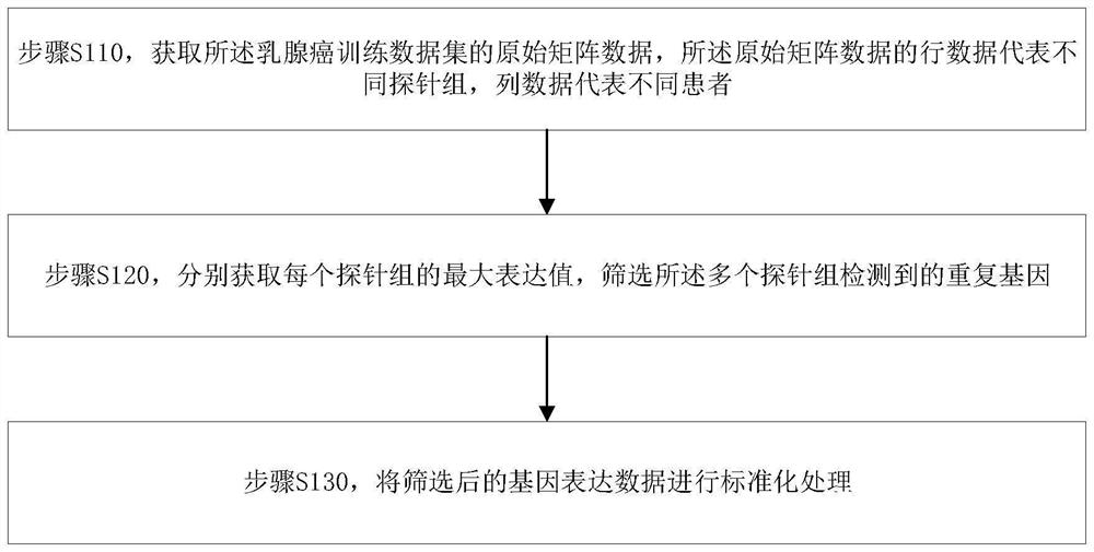 Construction and application method of breast cancer prognosis model and storage medium