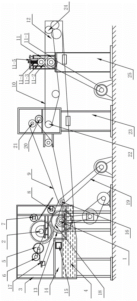 A kind of equipment for defibrating in leather water