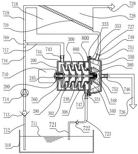 Method for extracting fresh water of islands by virtue of titanium alloy welding generator of mouse-cage water-cooled motor