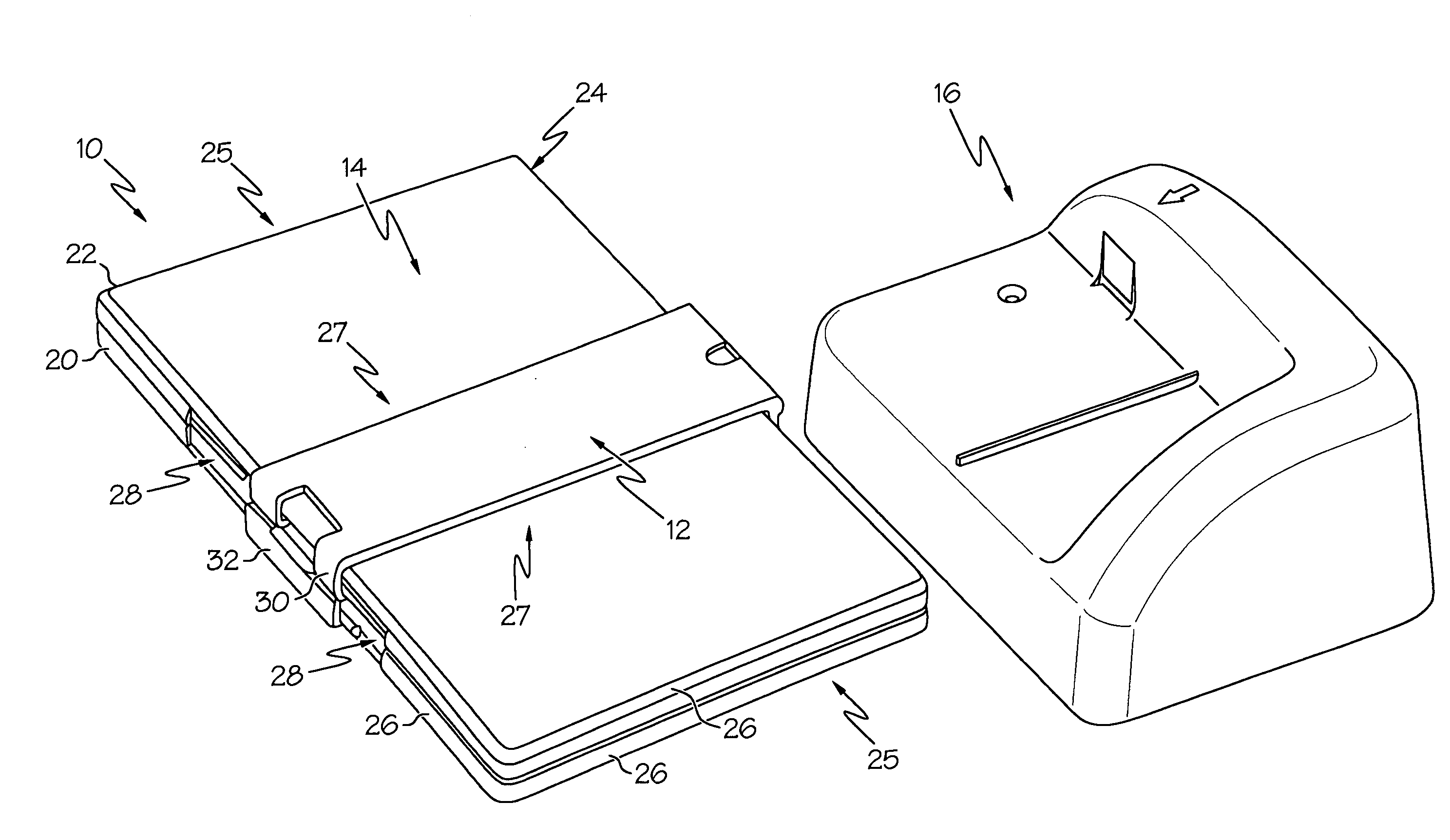 Security device for media case and method