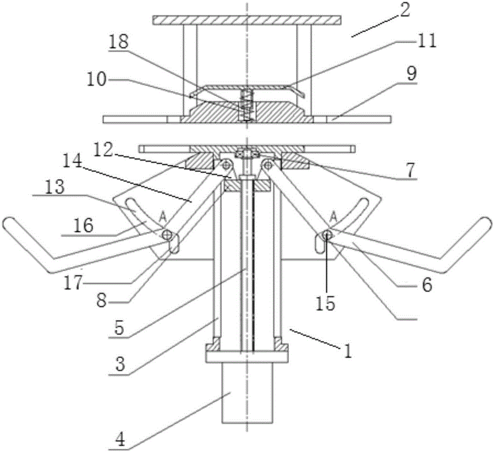 Air vehicle capturing, connecting and separating device