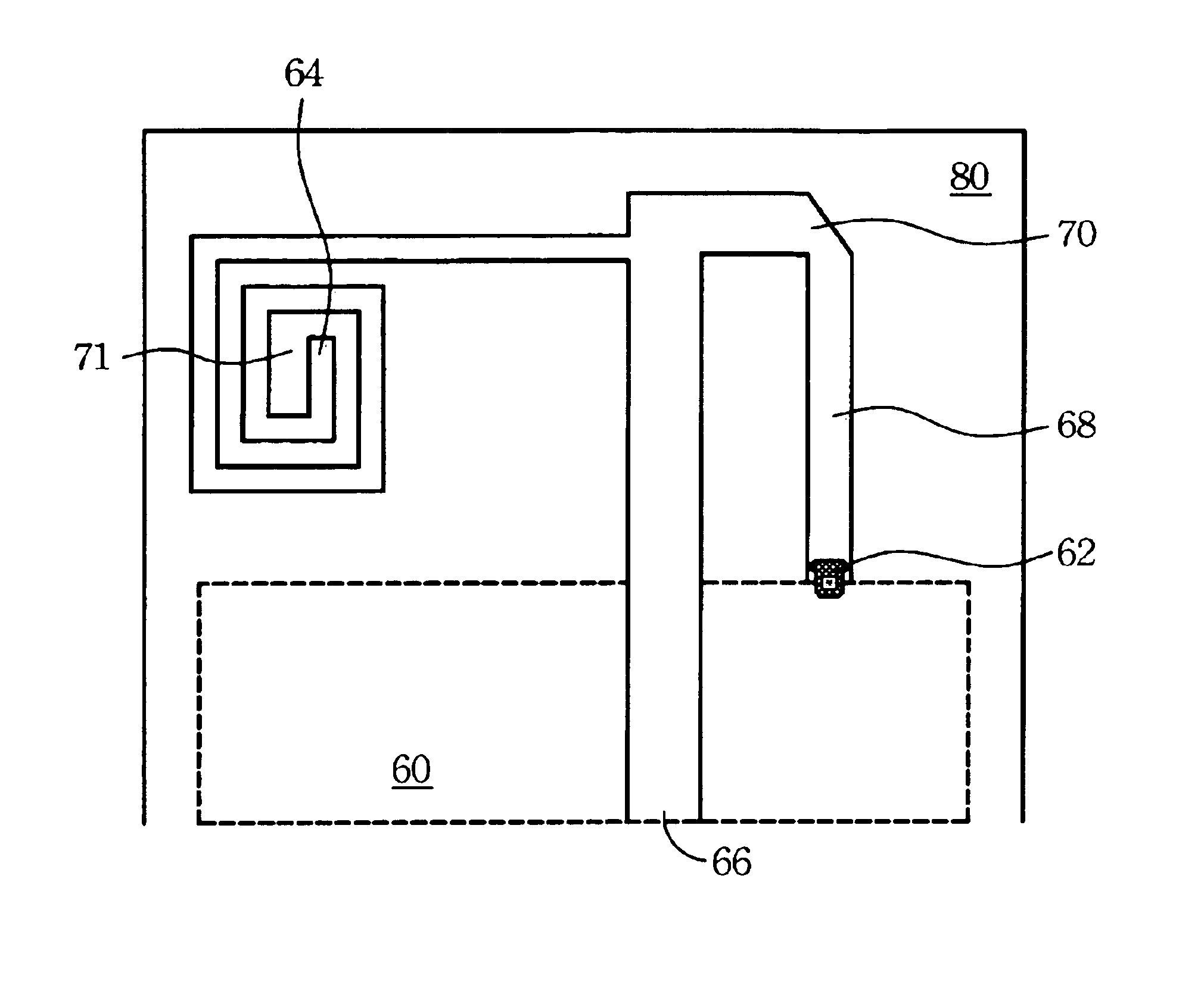 Dual frequency band inverted-F antenna