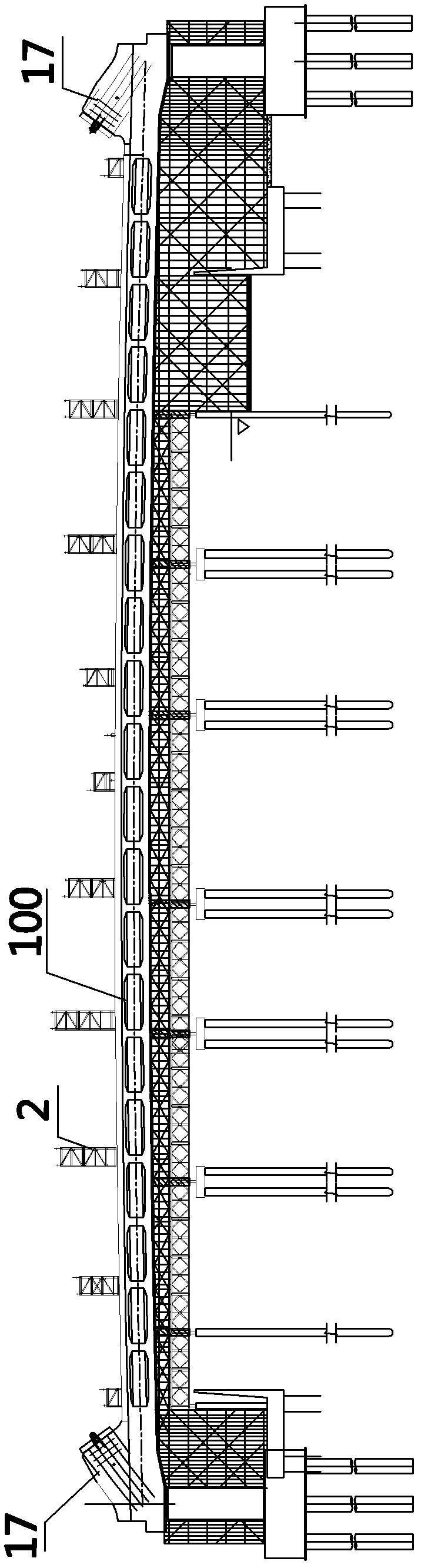 Self-balancing arch rib vertical rotation and lift construction method