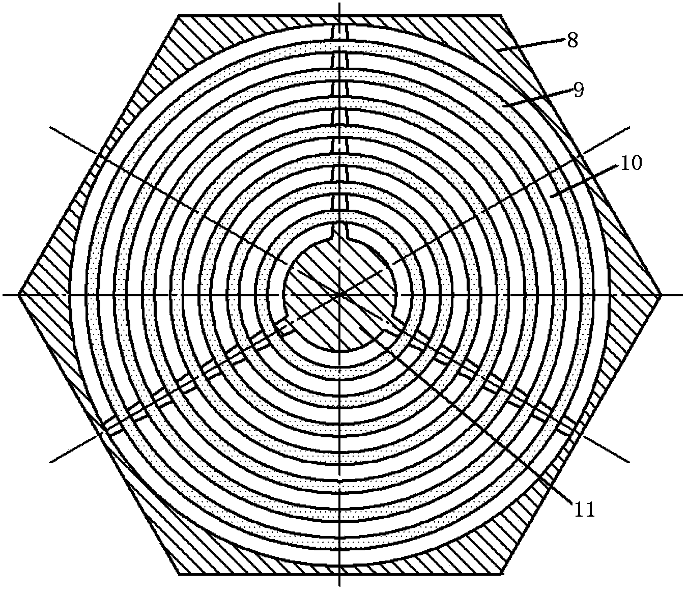 Reactor core with high fast neutron fluence