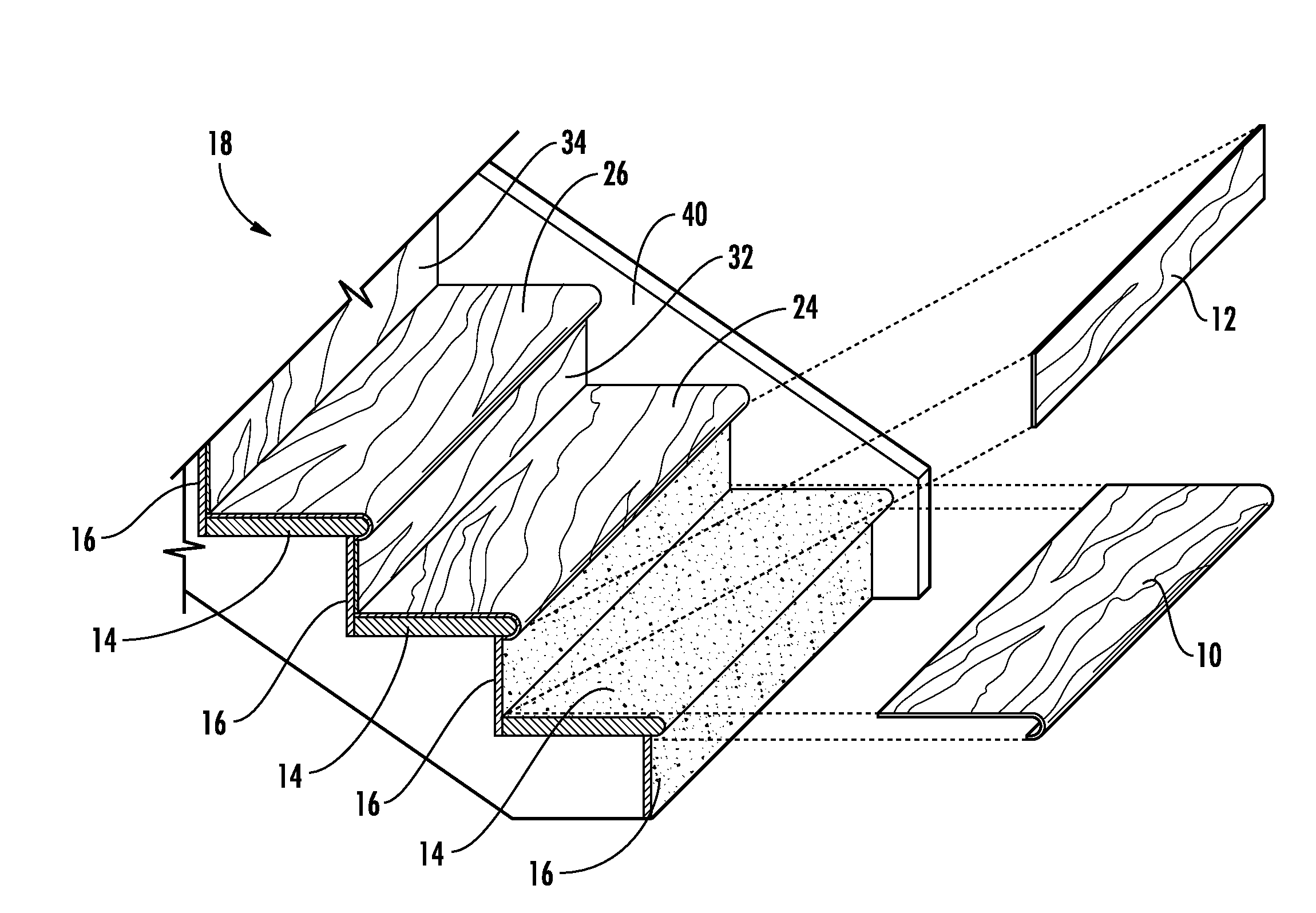 Hardwood stair tread overlay