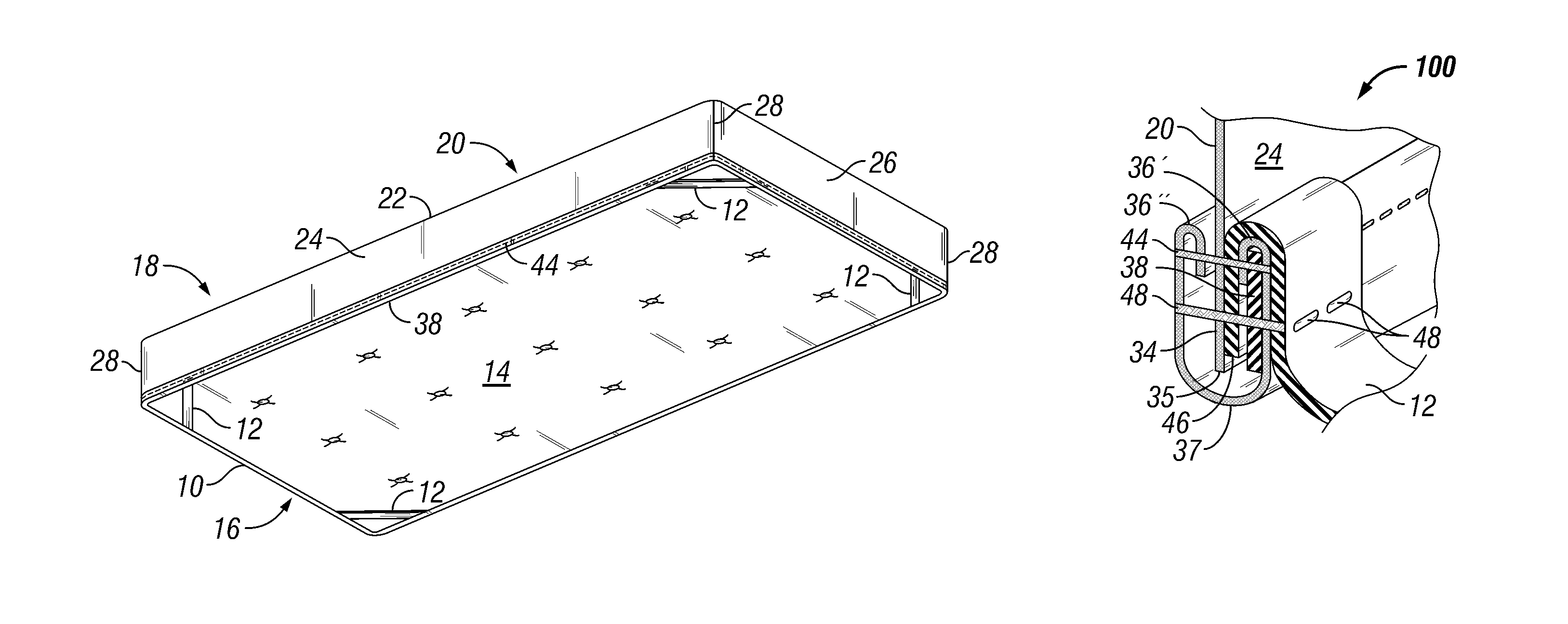 Fitted covering having diagonal elastic bands