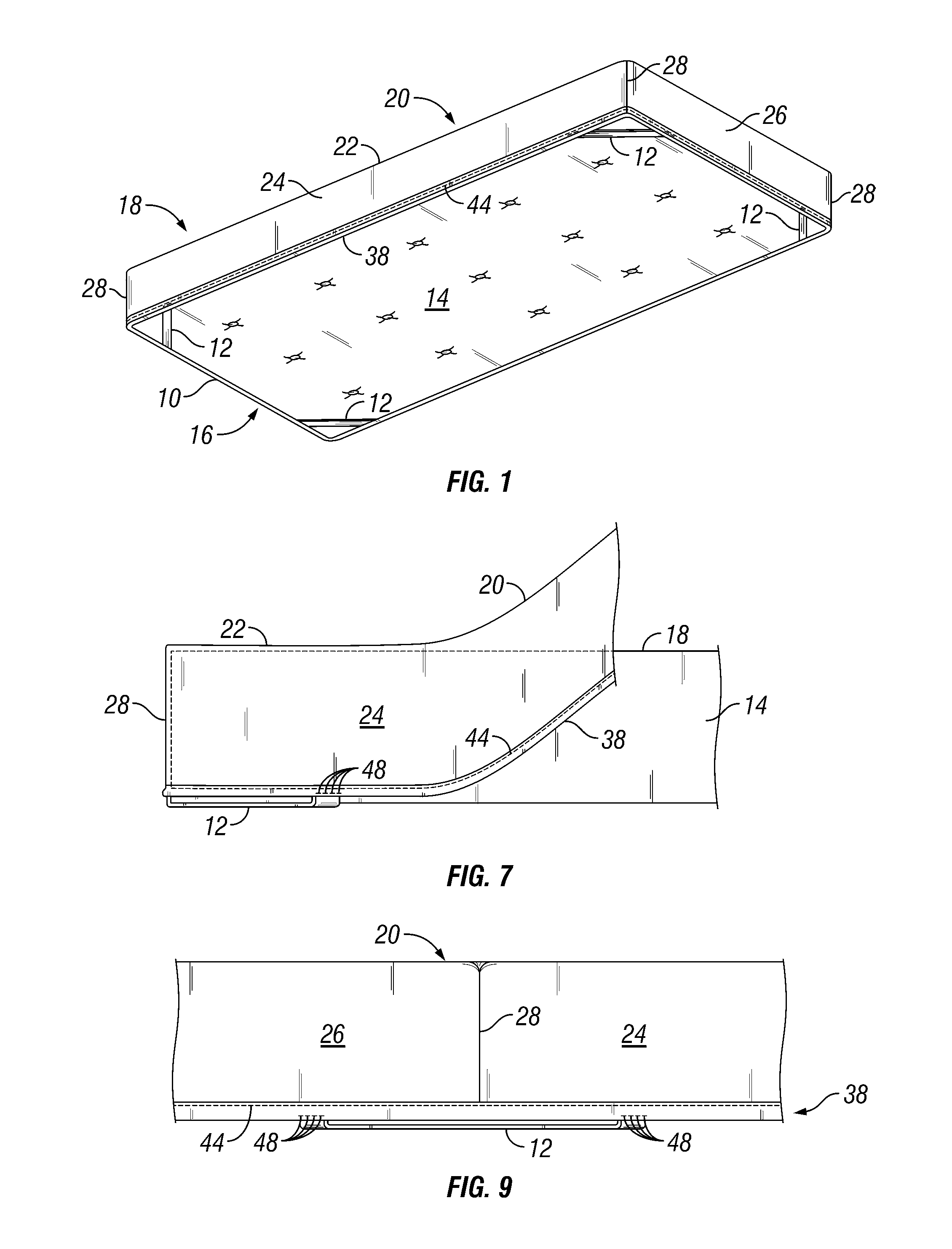 Fitted covering having diagonal elastic bands