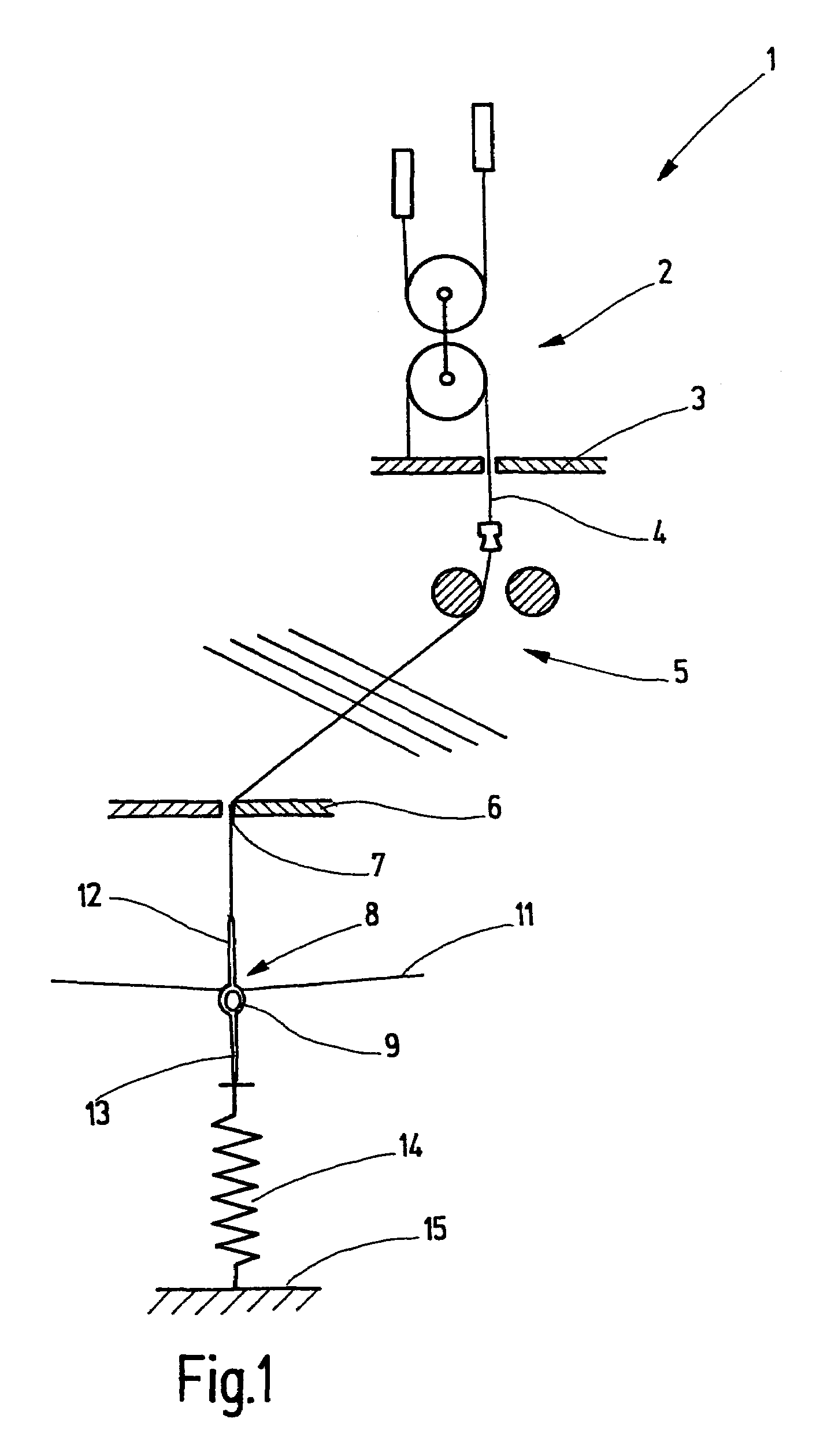 Spring dampened shedding device