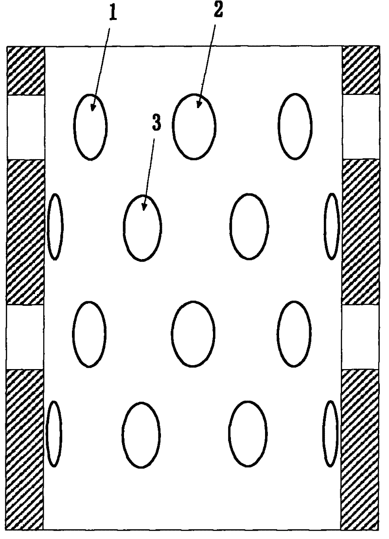 Hollow pile with multiple holes on lateral wall