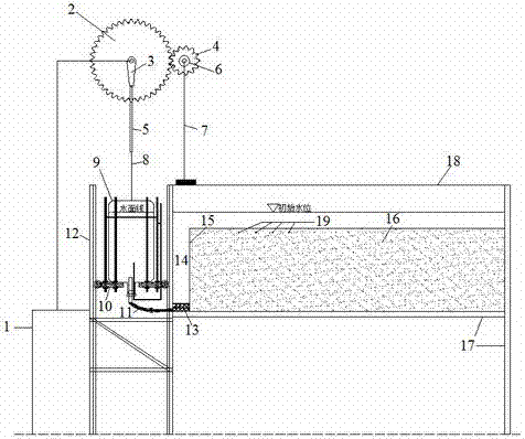 Riverbed vertical undercurrent switching testing device under driving of pulsating pressure and production method thereof