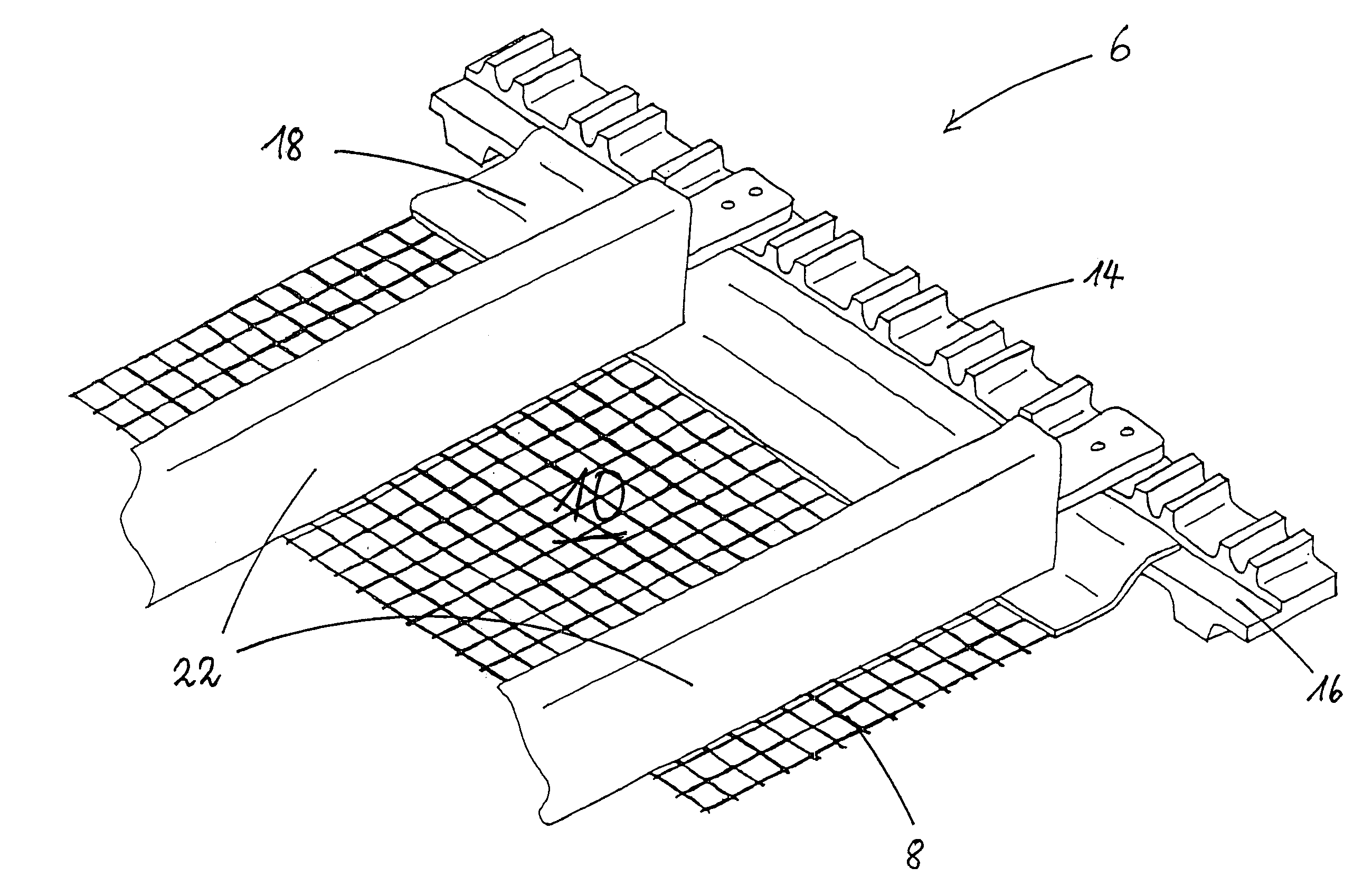 Conveying device for bulk material