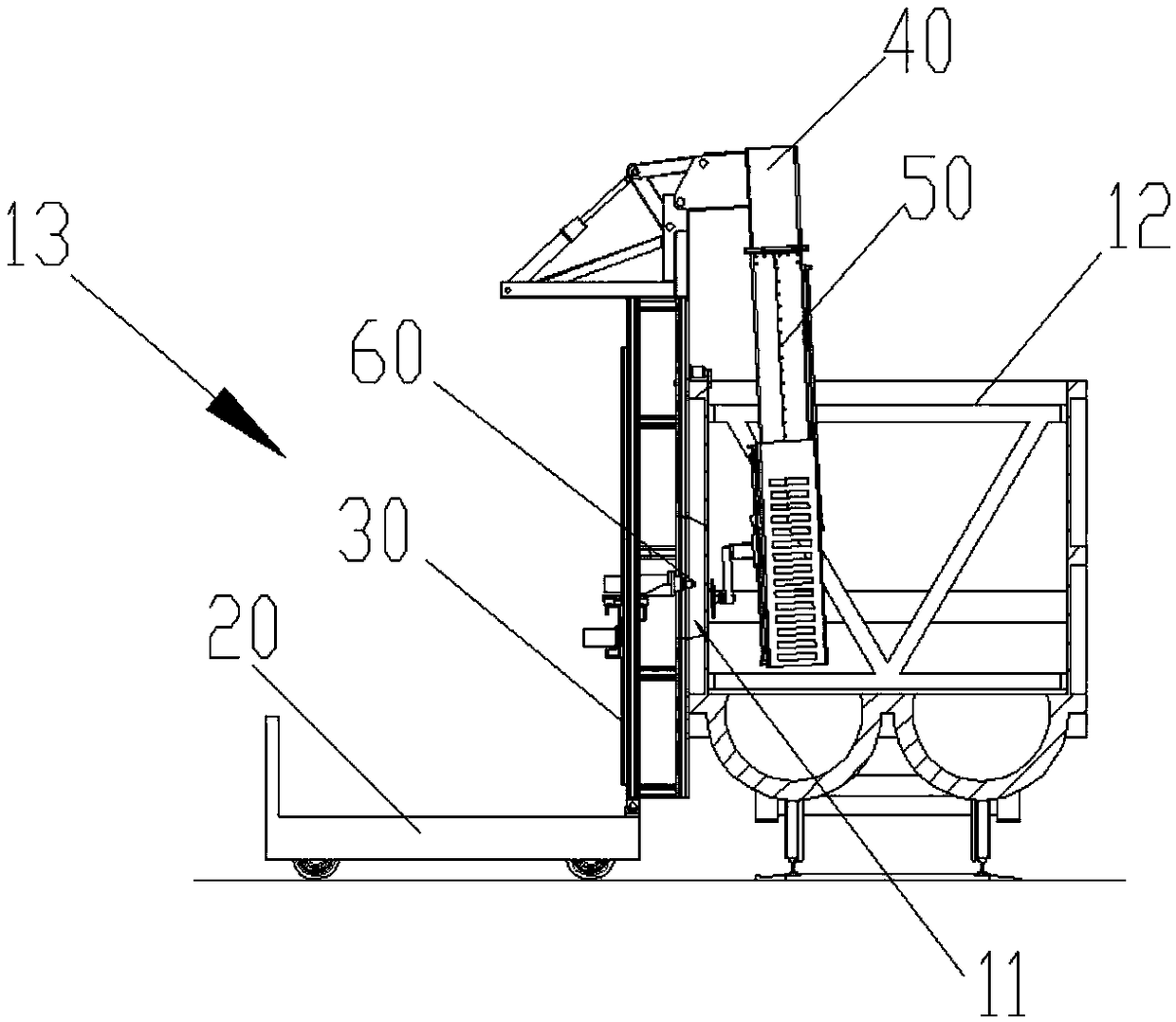 A repair device for local damage of train wall panels