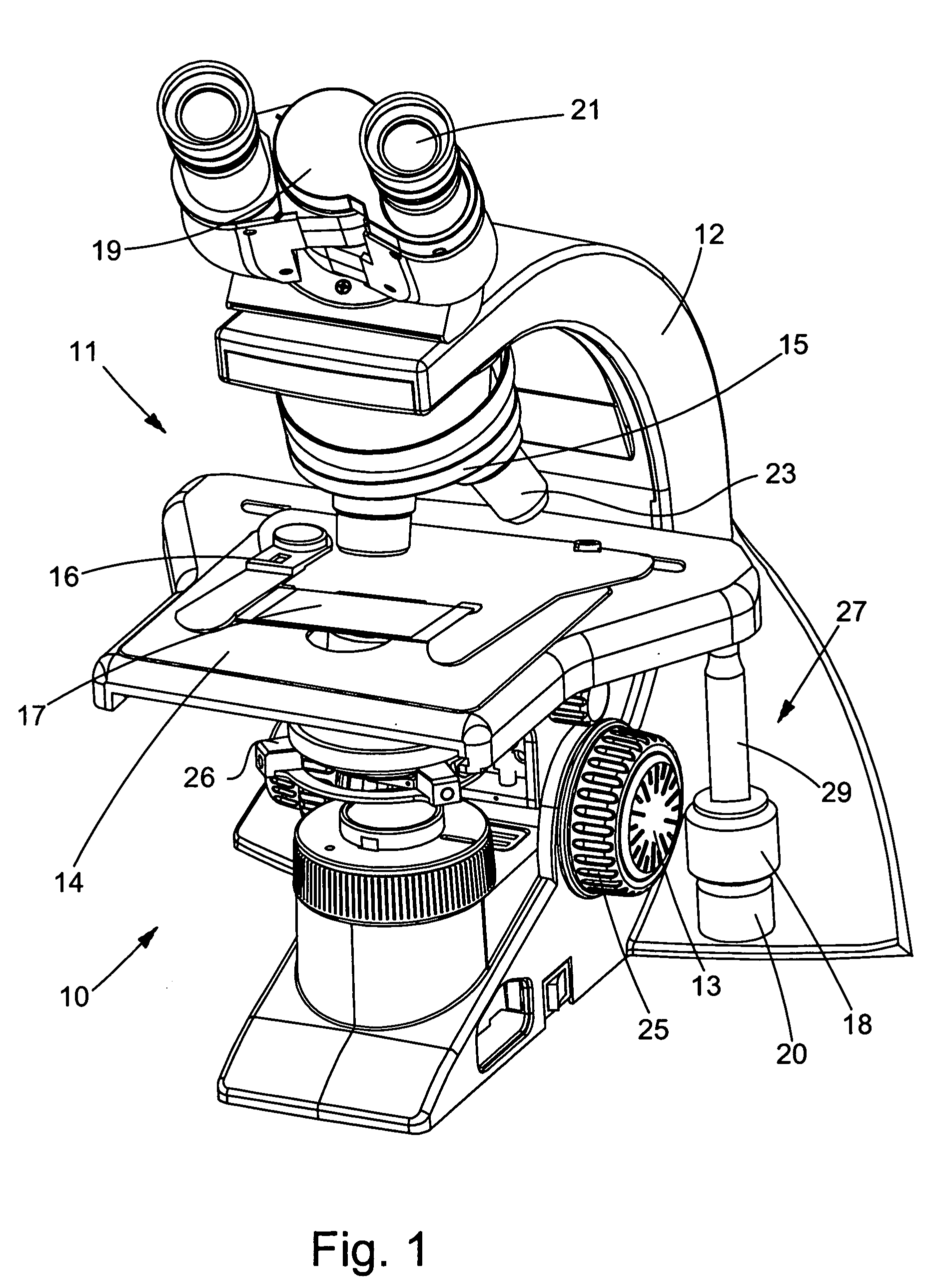 Shielded-ergonomic microscope stages