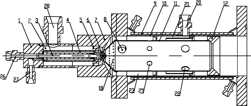 Low-flow, high-mixing ratio and stepless regulation gas-liquid mixing gas generator