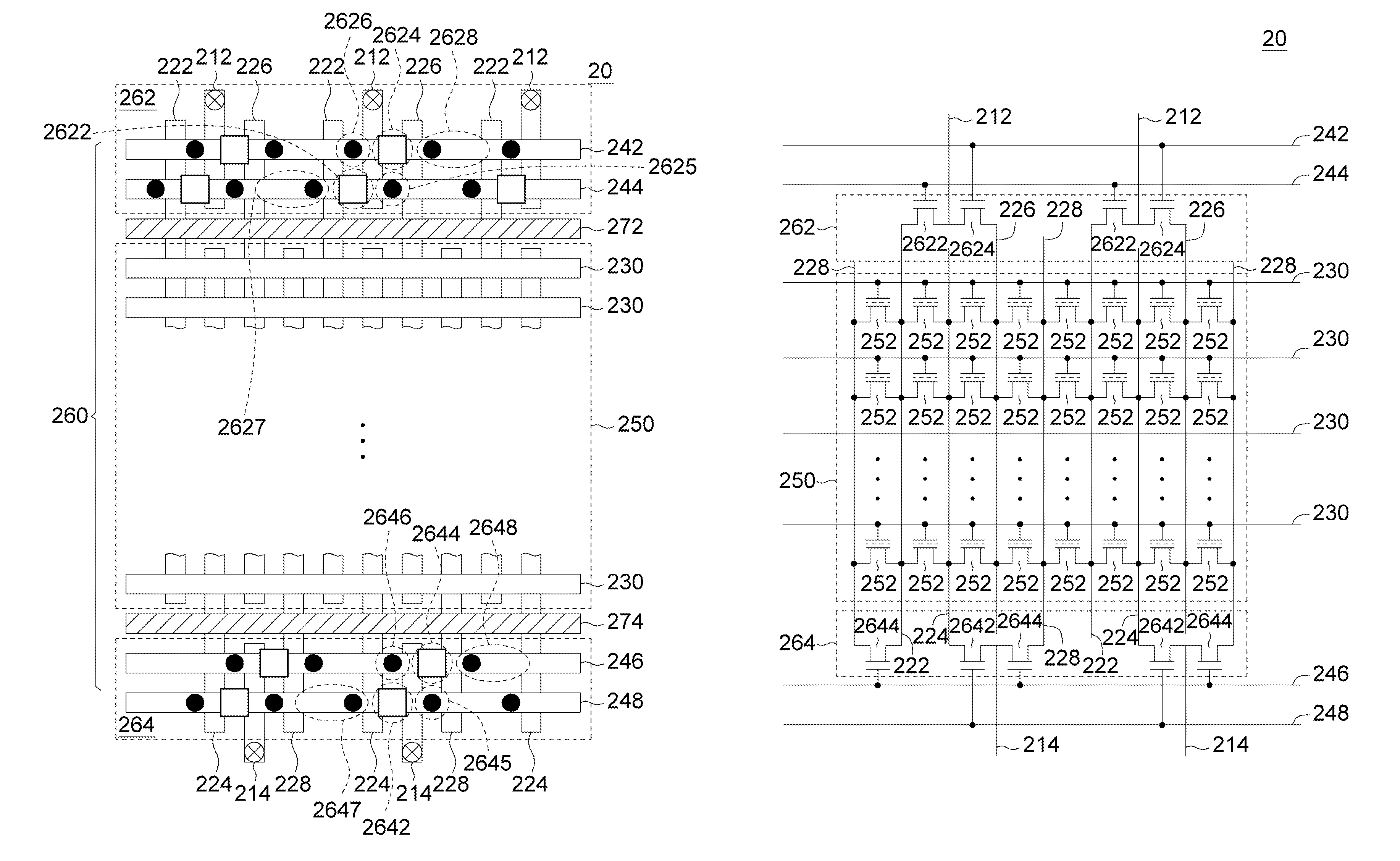 Memory cell array of memory