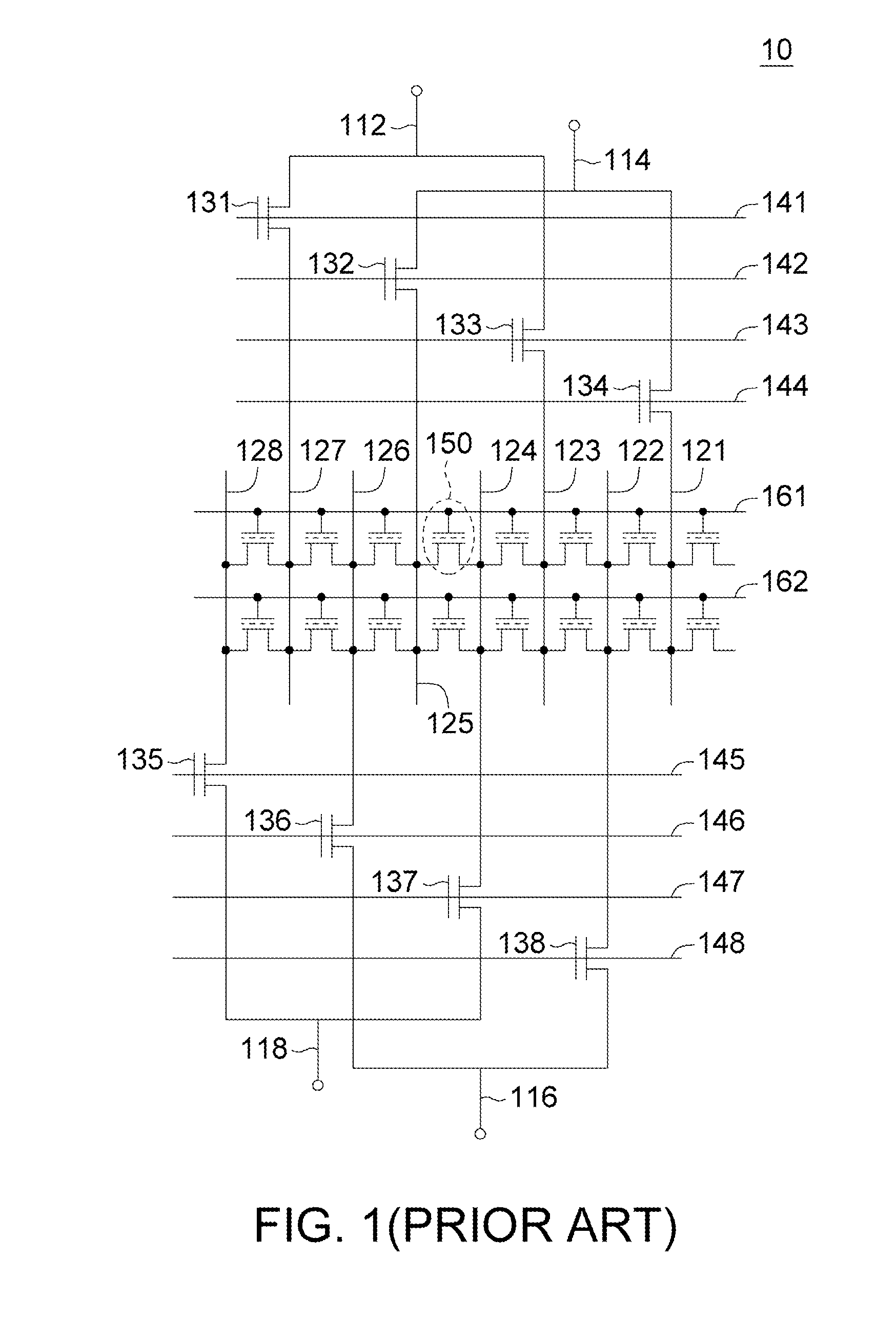 Memory cell array of memory