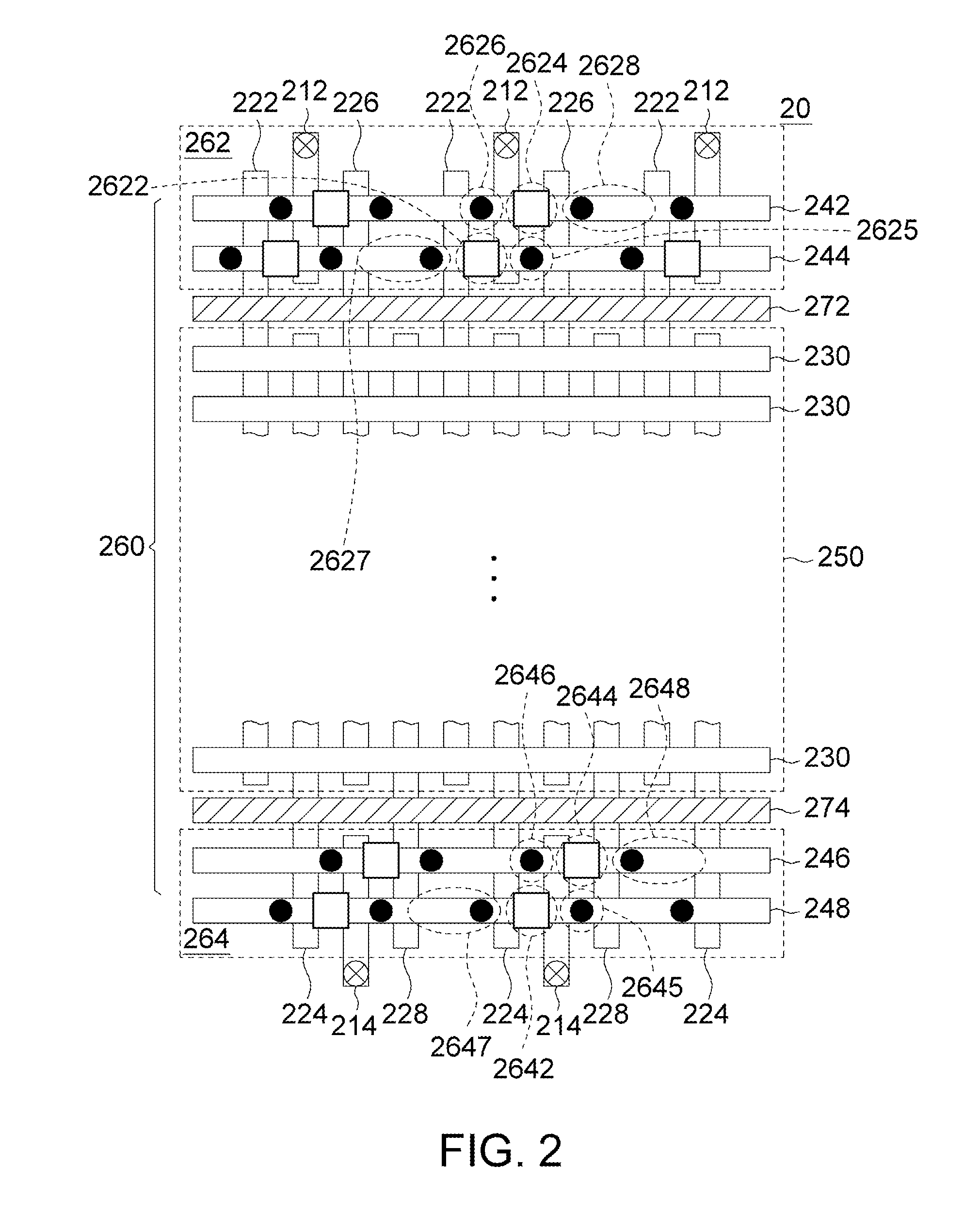 Memory cell array of memory