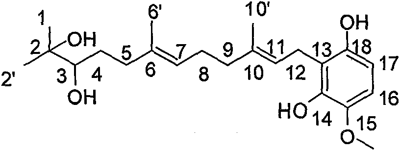 Sesquiterpene hybrid hydroquinone compounds and preparation method and application thereof