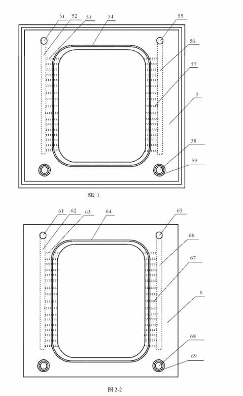 Embedded electrode frame of flow cell pile