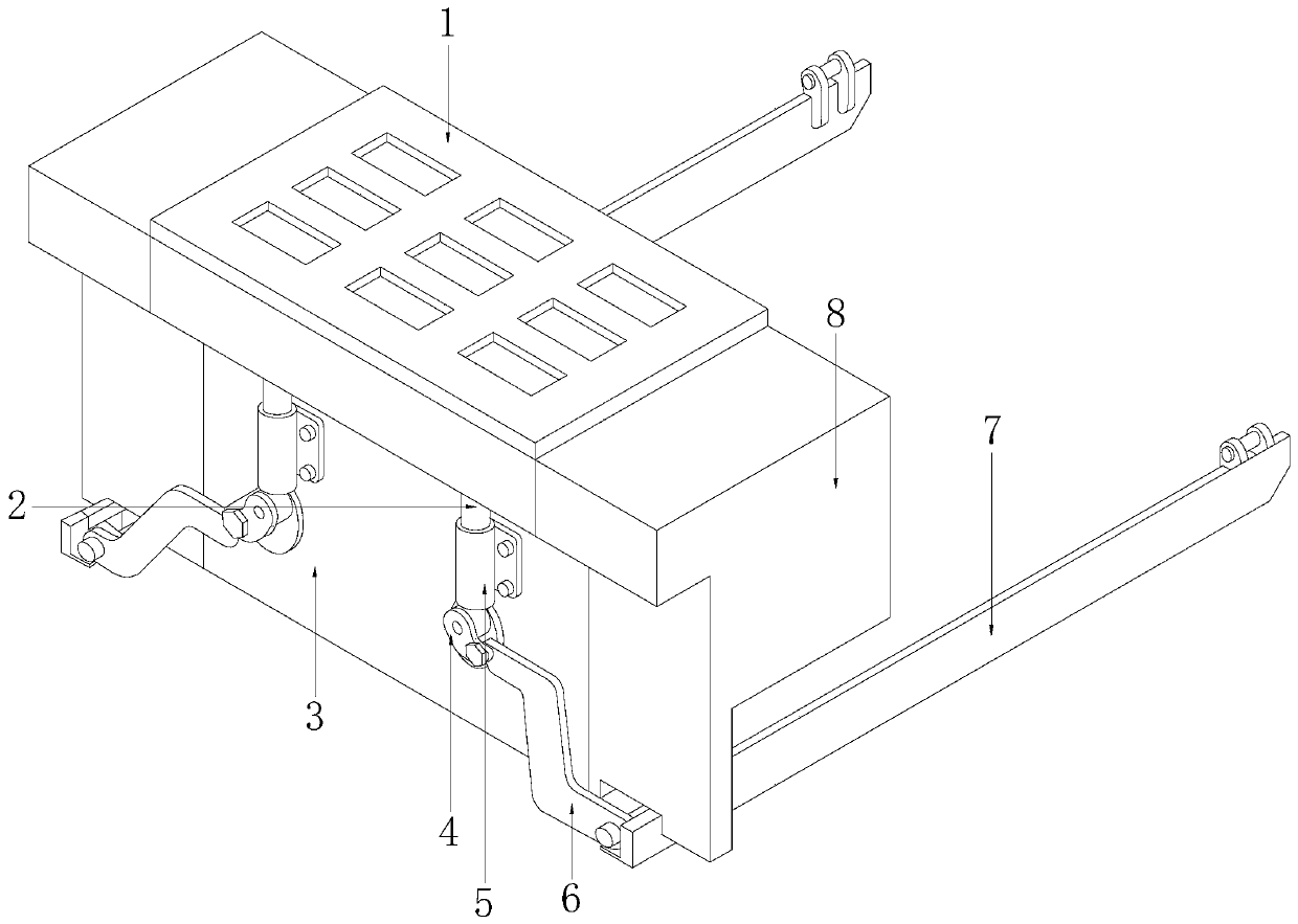 Hole protecting mechanism of aerial work vehicle