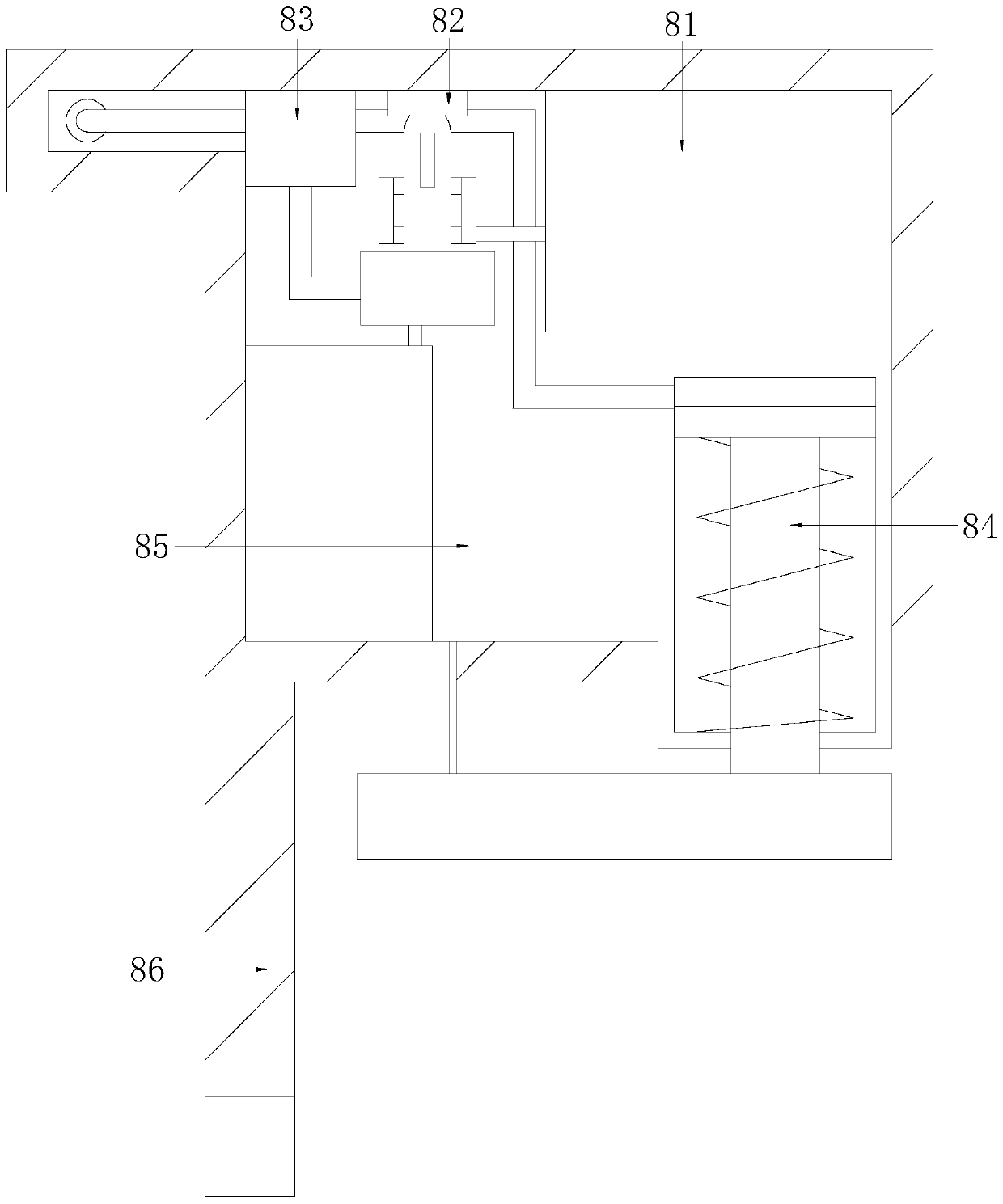 Hole protecting mechanism of aerial work vehicle