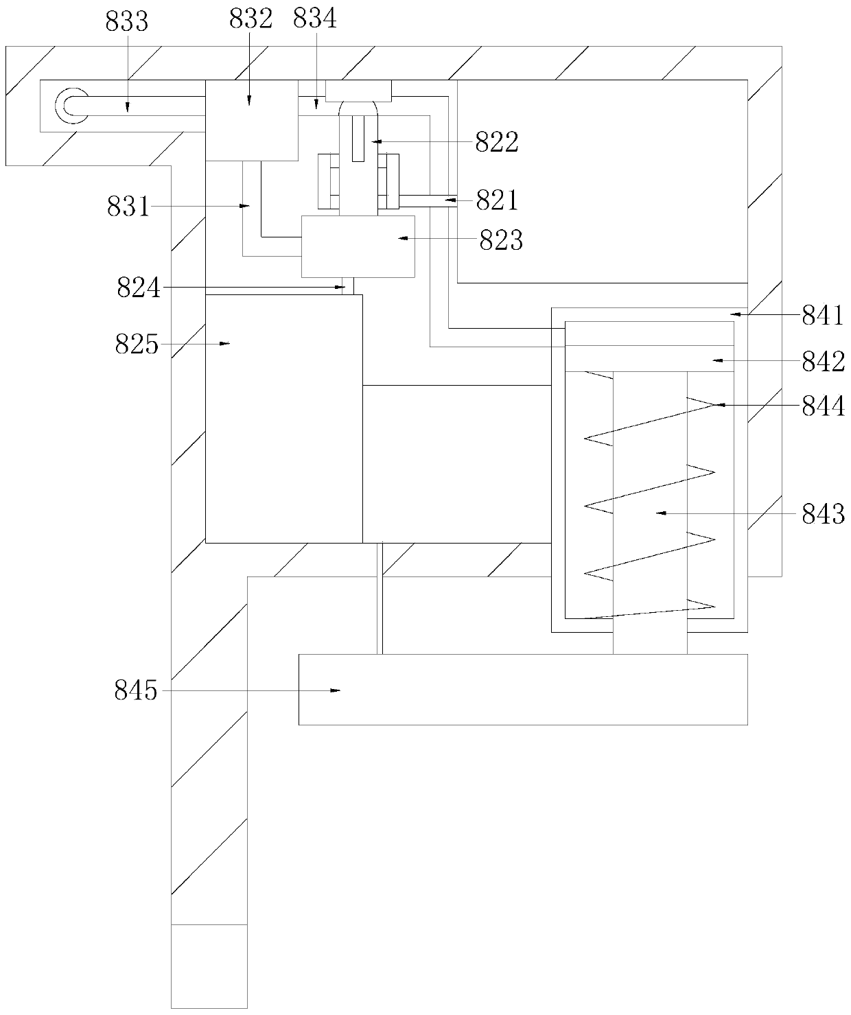 Hole protecting mechanism of aerial work vehicle