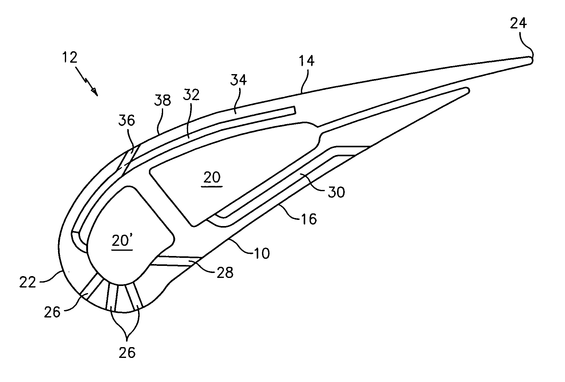 Microcircuit cooling for vanes