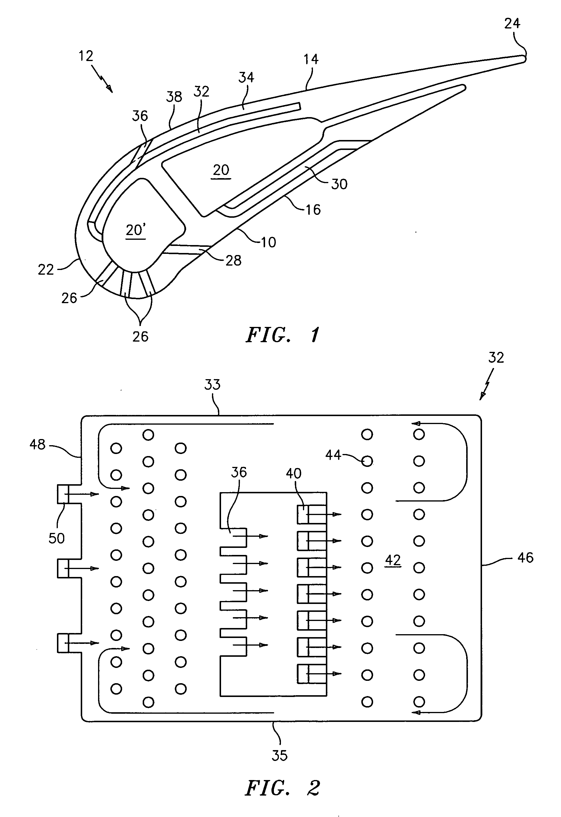 Microcircuit cooling for vanes