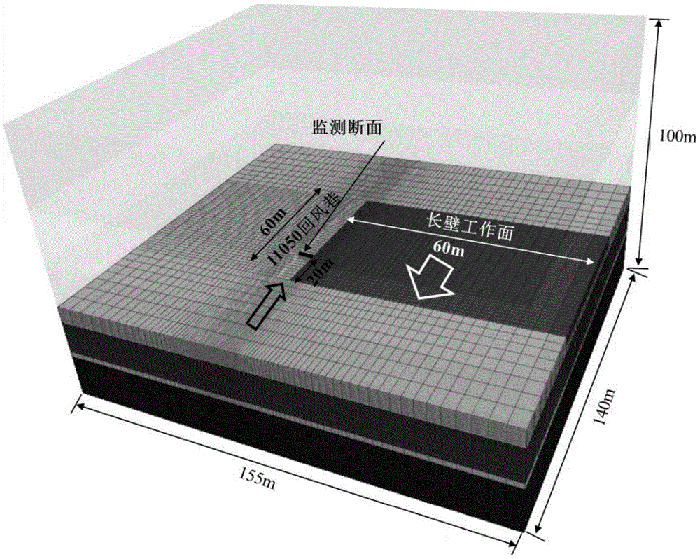 Engineering rock mass fracture degradation numerical simulation method based on continuous medium