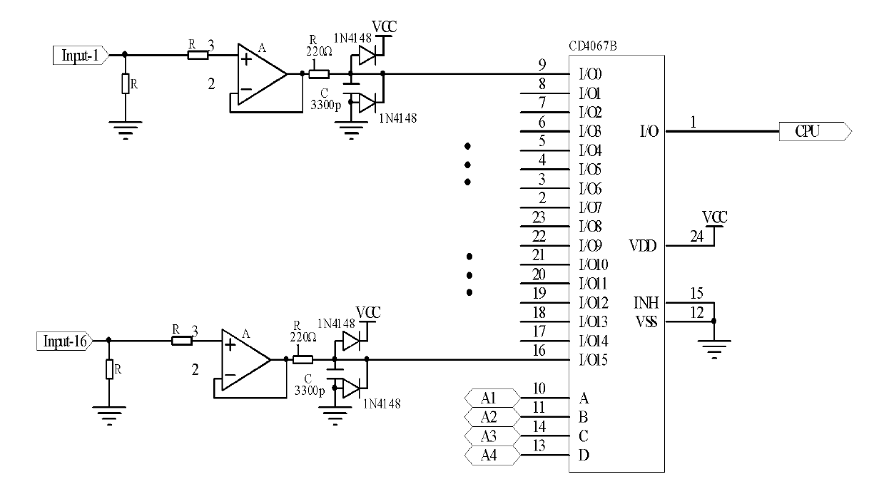 Circuit for expanding analog input channel by utilizing code division multiple access method